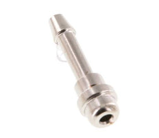 4 mm vernickelter Messing-Schlauchbolzen ohne Überwurfmutter (G1/8'') 11mm [5 Stück]
