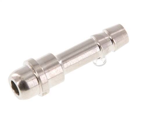 6 mm (1/4'') nickel plated Brass Hose Barb without Union Nut (G1/4'') 15.5mm [5 Pieces]