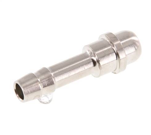 6 mm (1/4'') vernickeltes Messingschlauchstück ohne Überwurfmutter (G1/4'') 15,5mm [5 Stück]