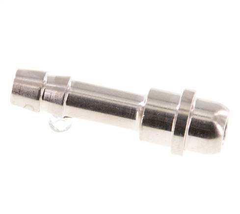 6 mm (1/4'') vernickeltes Messingschlauchstück ohne Überwurfmutter (G1/4'') 15,5mm [5 Stück]