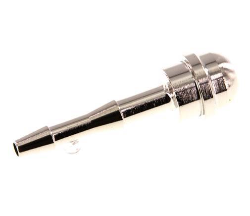 4 mm vernickelter Messing-Schlauchbolzen ohne Überwurfmutter (G3/8'') 14,5mm [2 Stück]