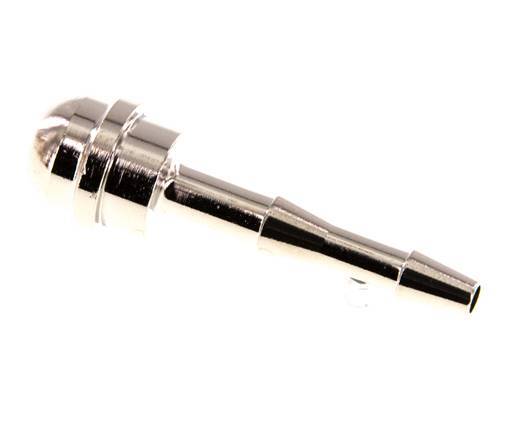 4 mm vernickelter Messing-Schlauchbolzen ohne Überwurfmutter (G3/8'') 14,5mm [2 Stück]