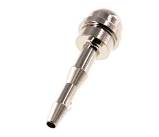 4 mm vernickelter Messing-Schlauchbolzen ohne Überwurfmutter (G3/8'') 14,5mm [2 Stück]