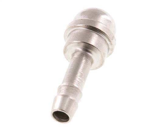 6 mm (1/4'') vernickeltes Messingschlauchstück ohne Überwurfmutter (G3/8'') 14,5mm [5 Stück]