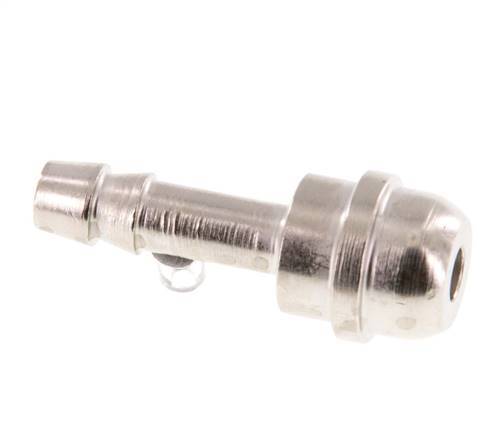 6 mm (1/4'') vernickeltes Messingschlauchstück ohne Überwurfmutter (G3/8'') 14,5mm [5 Stück]