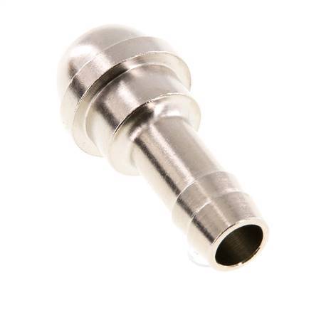 9 mm (3/8'') vernickeltes Messingschlauchstück ohne Überwurfmutter (G1/2'') 19,5mm [2 Stück]