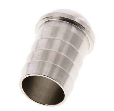 19 mm (3/4'') vernickelter Messing-Schlauchbolzen ohne Überwurfmutter (G3/4'') 13,5mm [2 Stück]