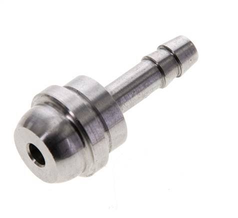 6 mm (1/4'') Edelstahl-Schlauchbolzen ohne Überwurfmutter (G1/2'')