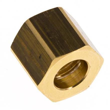 4/6mm (G1/4'') Messing-Überwurfmutter L15.5mm [5 Stück]