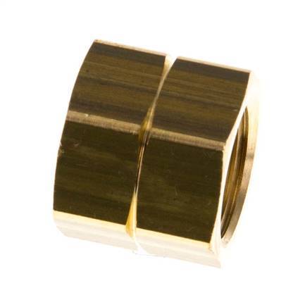 4/6mm (G1/4'' LH) Messing-Überwurfmutter L15.5mm [5 Stück]