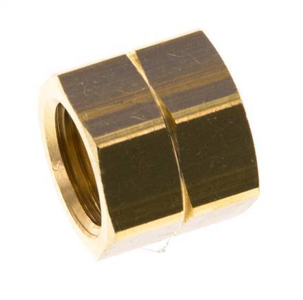 9mm (G1/4'' LH) Brass Union Nut L15.5mm [5 Pieces]