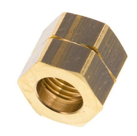 9mm (G1/4'' LH) Messing-Überwurfmutter L15.5mm [5 Stück]