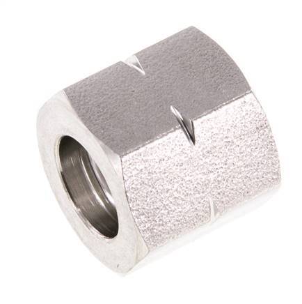 4/6/9mm (G1/4'' LH) Edelstahl Verbindungs-Mutter L15mm