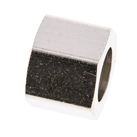 6/9/13mm (G1/2'') Nickel-plated Brass Union Nut L19.5mm [2 Pieces]