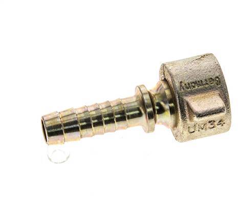 13 mm (1/2'') & G3/4'' Stahl / Temperguss Schlauchtülle mit Innengewinde Sicherheitsschellen DIN 8537/20033