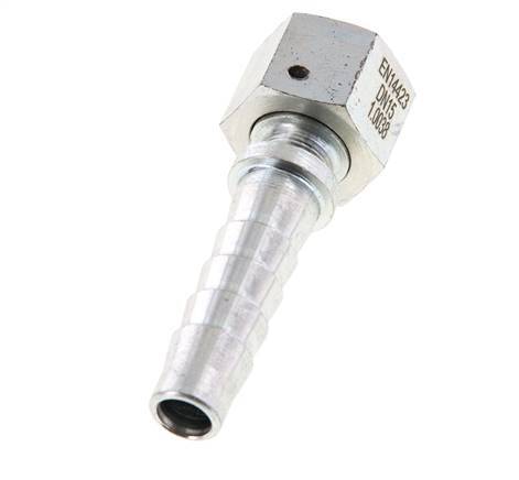 13x25 mm & G1/2'' verzinkte Stahlschlauchsäule mit Überwurfmutter DIN EN 14423 / DIN 2826