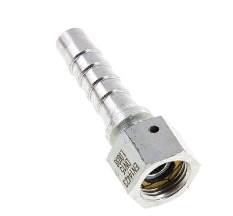 13x25 mm & G1/2'' verzinkte Stahlschlauchsäule mit Überwurfmutter DIN EN 14423 / DIN 2826