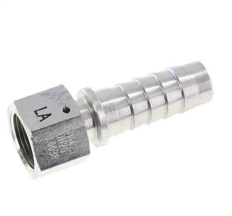 19x33 mm & G3/4'' verzinkte Stahlschlauchsäule mit Überwurfmutter DIN EN 14423 / DIN 2826