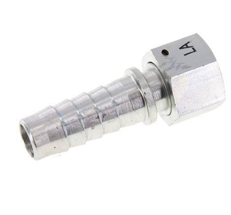 19x33 mm & G3/4'' verzinkte Stahlschlauchsäule mit Überwurfmutter DIN EN 14423 / DIN 2826