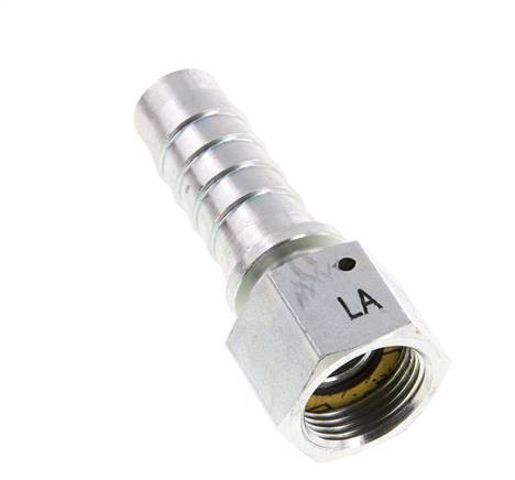 19x33 mm & G3/4'' verzinkte Stahlschlauchsäule mit Überwurfmutter DIN EN 14423 / DIN 2826