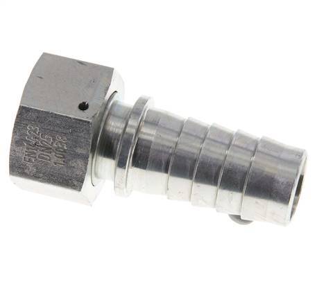 25x40 mm & G1'' verzinkte Stahlschlauchsäule mit Überwurfmutter DIN EN 14423 / DIN 2826