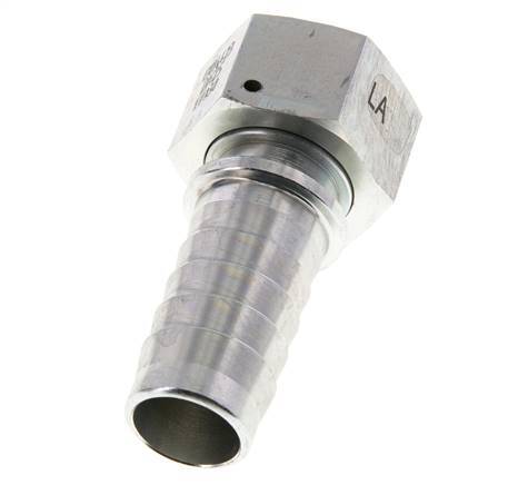 25x40 mm & G1'' verzinkte Stahlschlauchsäule mit Überwurfmutter DIN EN 14423 / DIN 2826