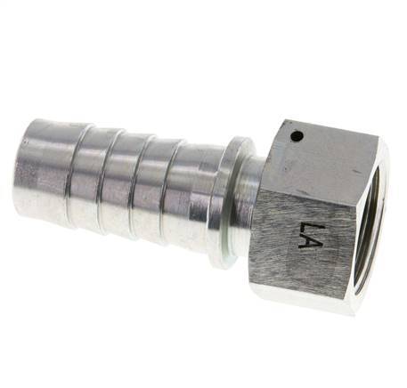 25x40 mm & G1'' verzinkte Stahlschlauchsäule mit Überwurfmutter DIN EN 14423 / DIN 2826