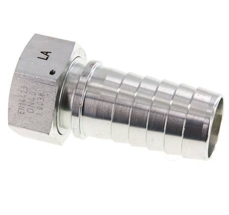 38x54 mm & G1-1/2'' verzinkte Stahlschlauchsäule mit Überwurfmutter DIN EN 14423 / DIN 2826