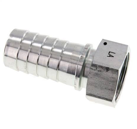 38x54 mm & G1-1/2'' verzinkte Stahlschlauchsäule mit Überwurfmutter DIN EN 14423 / DIN 2826