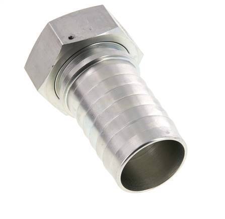 50x68 mm & G2'' verzinkte Stahlschlauchsäule mit Überwurfmutter DIN EN 14423 / DIN 2826