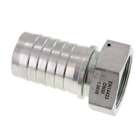 50x68 mm & G2'' verzinkte Stahlschlauchsäule mit Überwurfmutter DIN EN 14423 / DIN 2826