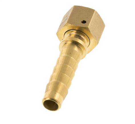13x25 mm & G1/2'' Messing-Schlauchsäule mit Überwurfmutter DIN EN 14423 / DIN 2826