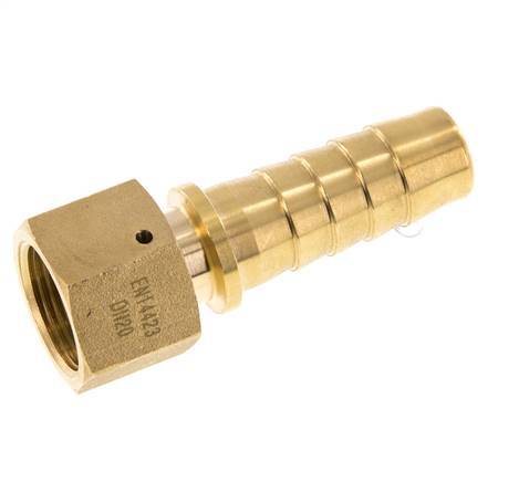19x33 mm & G3/4'' Messing-Schlauchsäule mit Überwurfmutter DIN EN 14423 / DIN 2826