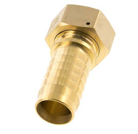 32x48 mm & G1-1/4'' Messing-Schlauchsäule mit Überwurfmutter DIN EN 14423 / DIN 2826