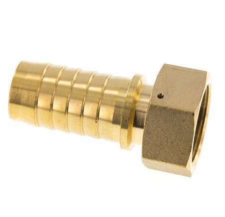 32x48 mm & G1-1/4'' Messing-Schlauchsäule mit Überwurfmutter DIN EN 14423 / DIN 2826