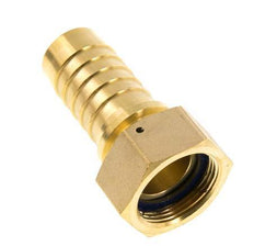 32x48 mm & G1-1/4'' Messing-Schlauchsäule mit Überwurfmutter DIN EN 14423 / DIN 2826