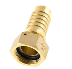 32x48 mm & G1-1/4'' Messing-Schlauchsäule mit Überwurfmutter DIN EN 14423 / DIN 2826