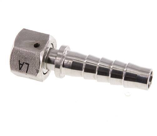 13x25 mm & G1/2'' Edelstahl 1.4301 Schlauchsäule mit Überwurfmutter DIN EN 14423 / DIN 2826