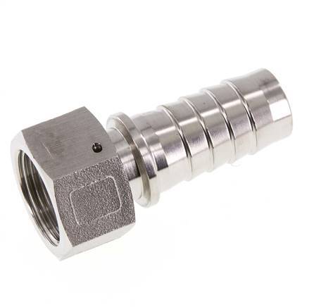 25x40 mm & G1'' Edelstahl 1.4301 Schlauchsäule mit Überwurfmutter DIN EN 14423 / DIN 2826