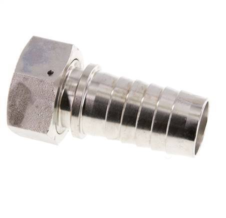 32x48 mm & G1-1/4'' Edelstahl 1.4301 Schlauchsäule mit Überwurfmutter DIN EN 14423 / DIN 2826