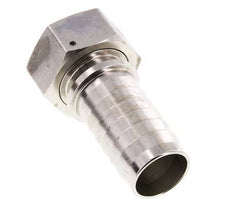 32x48 mm & G1-1/4'' Edelstahl 1.4301 Schlauchsäule mit Überwurfmutter DIN EN 14423 / DIN 2826