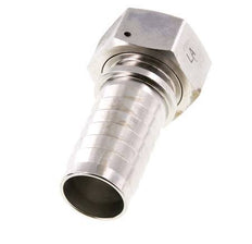 32x48 mm & G1-1/4'' Edelstahl 1.4301 Schlauchsäule mit Überwurfmutter DIN EN 14423 / DIN 2826