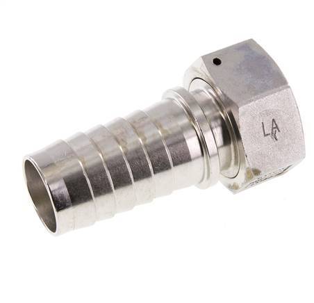 32x48 mm & G1-1/4'' Edelstahl 1.4301 Schlauchsäule mit Überwurfmutter DIN EN 14423 / DIN 2826