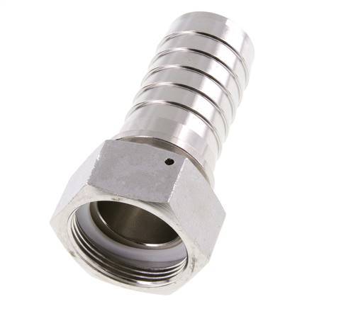 38x54 mm & G1-1/2'' Edelstahl 1.4301 Schlauchsäule mit Überwurfmutter DIN EN 14423 / DIN 2826
