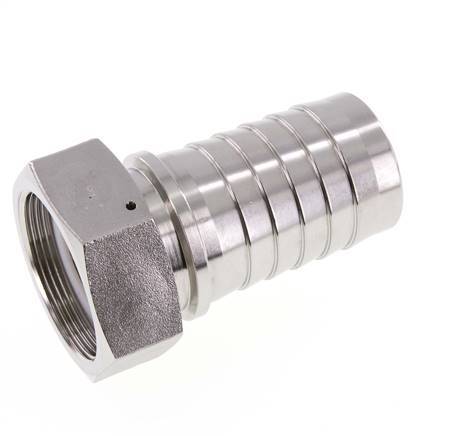 50x68 mm & G2'' Edelstahl 1.4301 Schlauchsäule mit Überwurfmutter DIN EN 14423 / DIN 2826