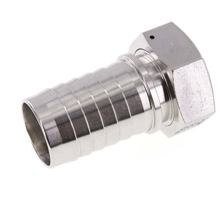50x68 mm & G2'' Edelstahl 1.4301 Schlauchsäule mit Überwurfmutter DIN EN 14423 / DIN 2826