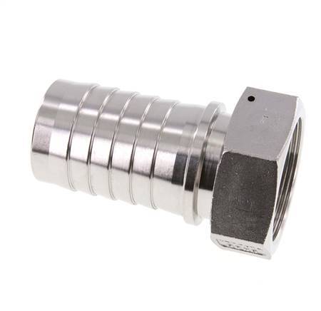 50x68 mm & G2'' Edelstahl 1.4301 Schlauchsäule mit Überwurfmutter DIN EN 14423 / DIN 2826