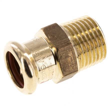 Pressfitting - 15mm Innengewinde & R 1/2'' Außengewinde - Kupferlegierung