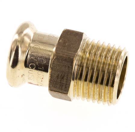 Pressfitting - 15mm Innengewinde & R 1/2'' Außengewinde - Kupferlegierung