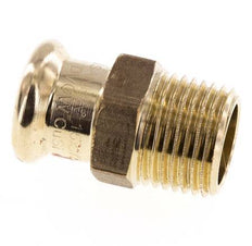 Pressfitting - 15mm Innengewinde & R 1/2'' Außengewinde - Kupferlegierung